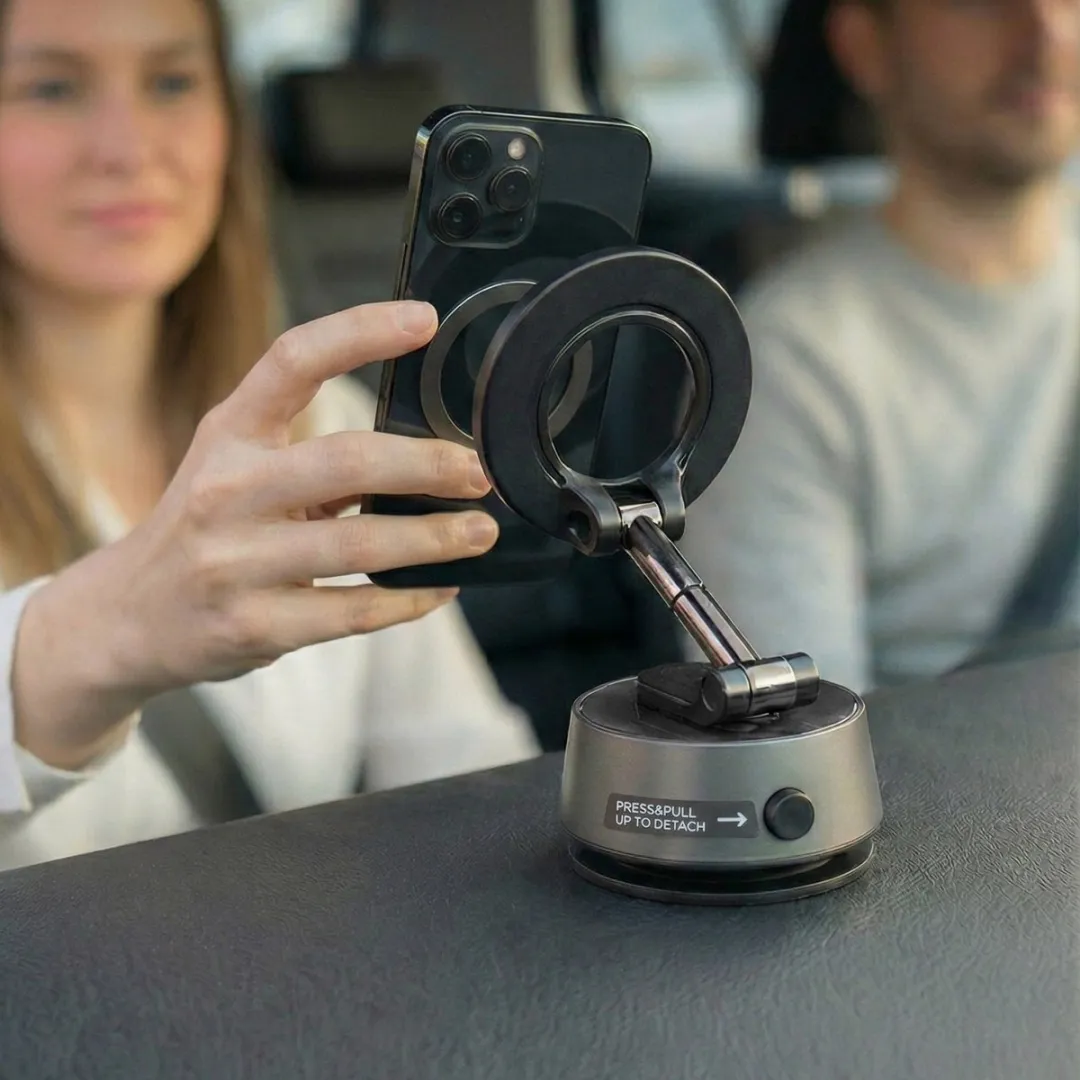 R2B Amstelveen Telefoonhouder Auto - Magnetisch & Opvouwbaar - Grijs