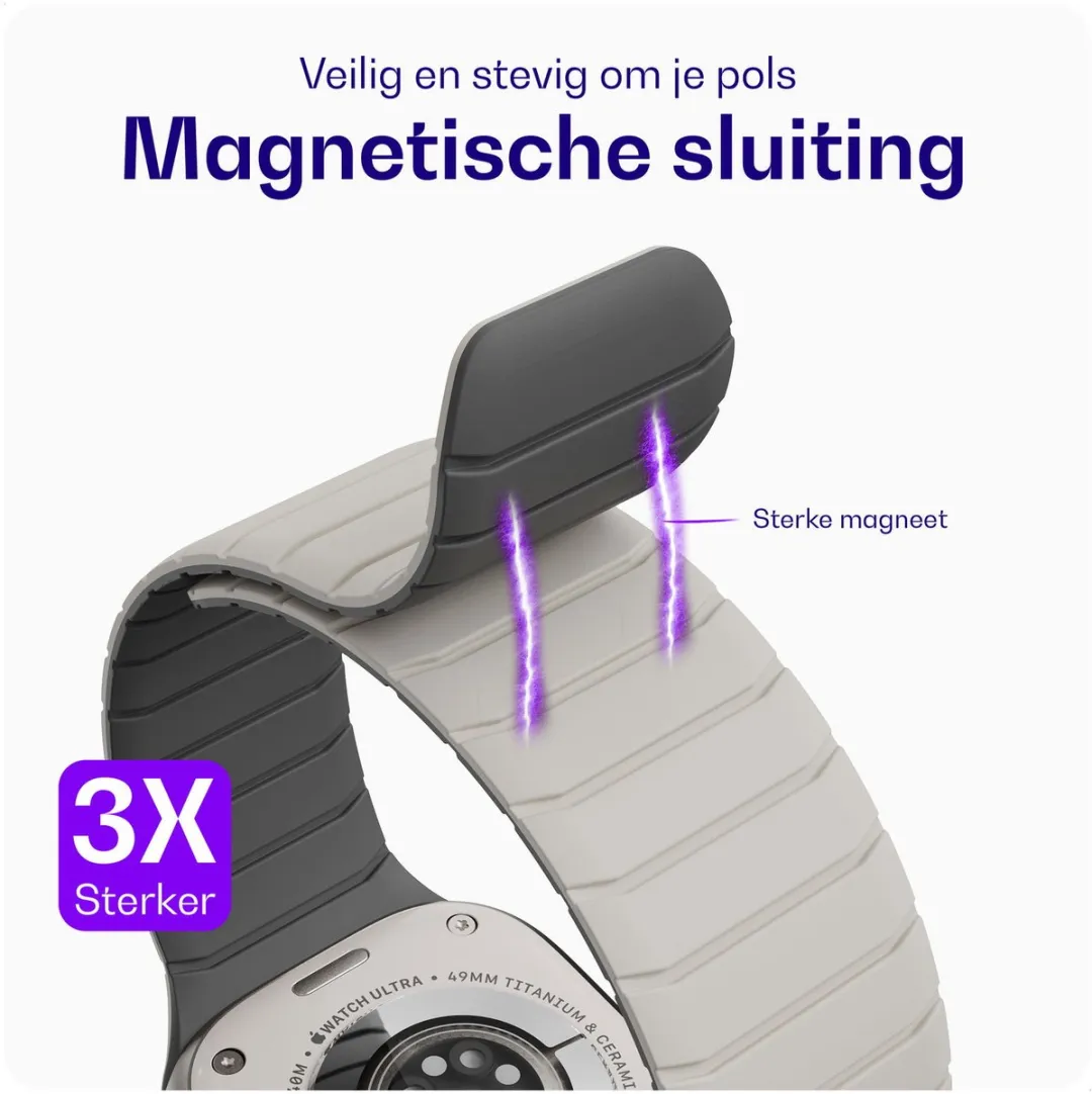 Buddi Fuse Magnetisch Bandje Apple Watch - 38/40/42mm - Siliconen Sterrenlicht