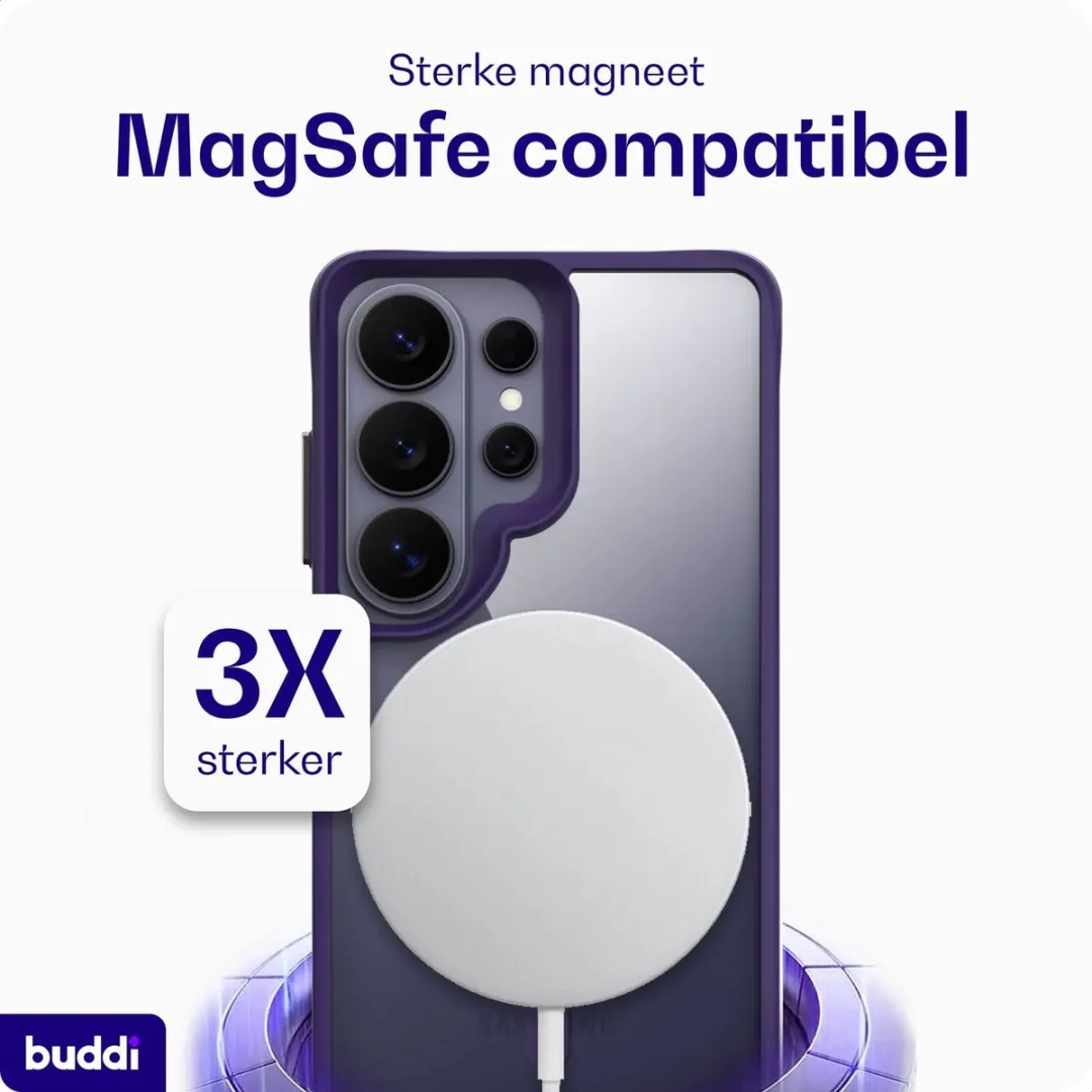 Buddi Hybrid Hoesje Samsung Galaxy S26 Ultra - Transparant Paars