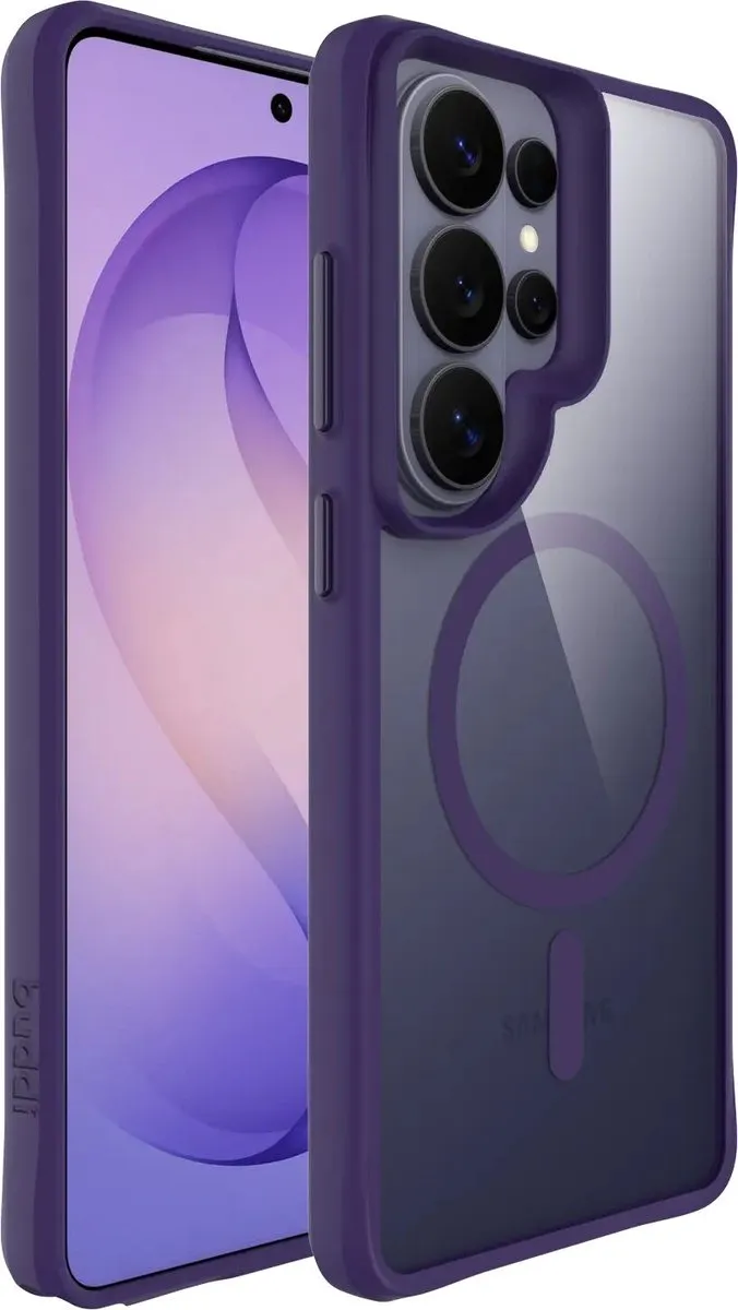 Buddi Hybrid Hoesje Samsung Galaxy S26 Ultra - Transparant Paars - afbeelding 6 van 6