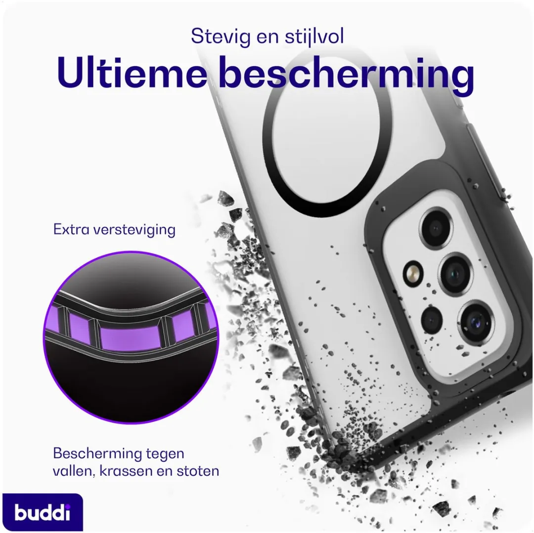 Buddi Hybrid Hoesje Samsung Galaxy A53 - MagSafe - Matte Zwart - afbeelding 6 van 6