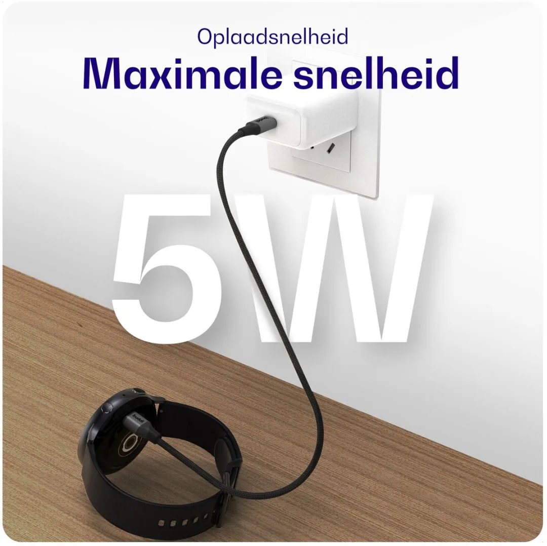 Buddi Flex Garmin Watch USB-C Kabel 0.5m - Zwart