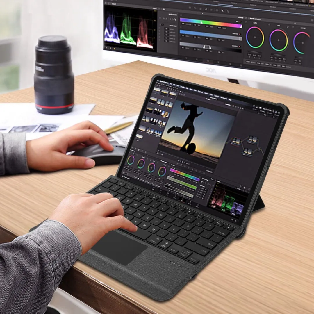 Buddi Thorn Hoes met QWERTY Toetsenbord - iPad Pro 11 Zwart/Grijs