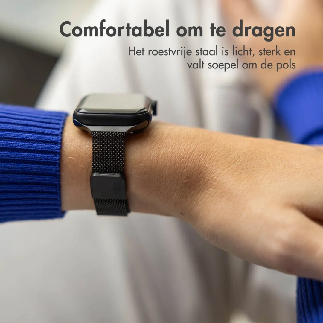 Imoshion Milanees Bandje Apple Watch 42mm - Zwart