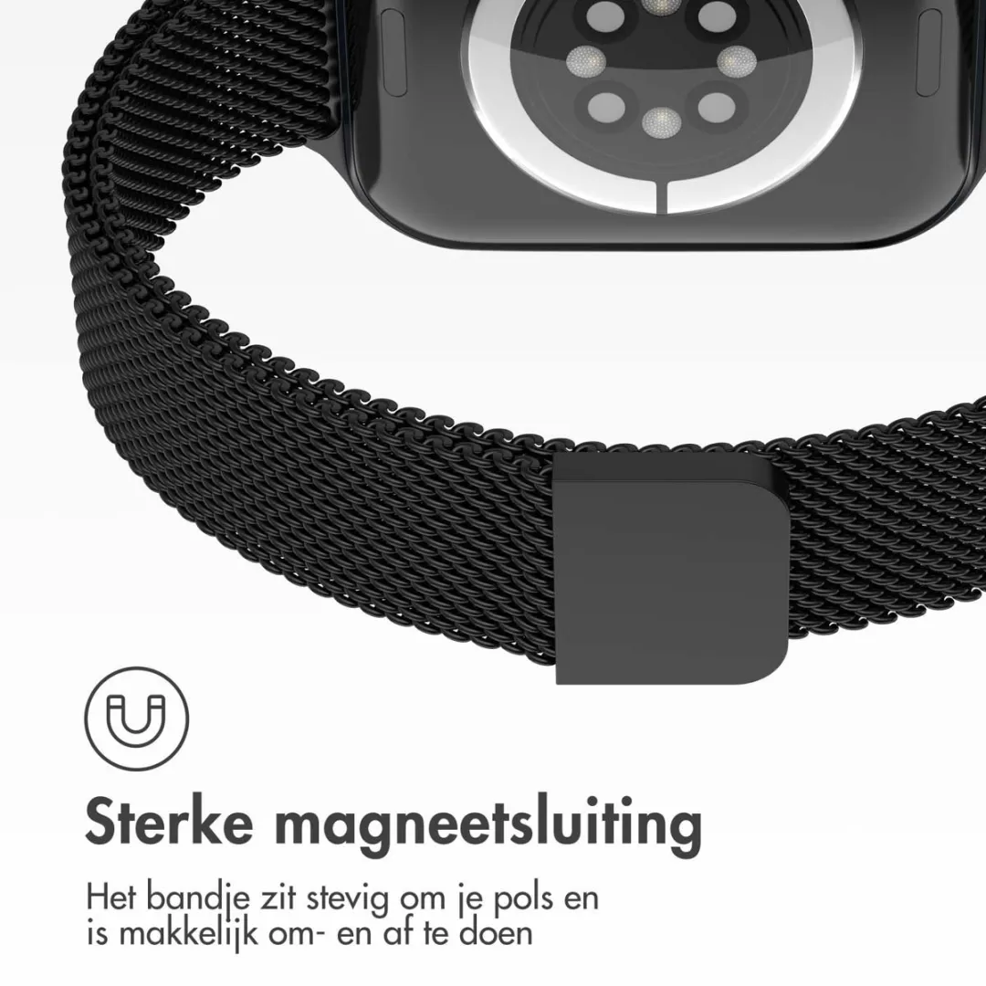 Imoshion Milanees Bandje Apple Watch 42mm - Zwart