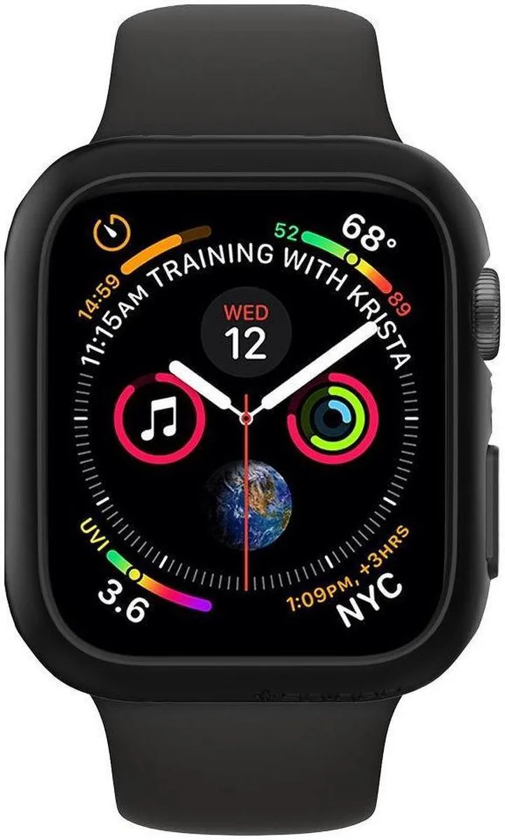 Spigen Thin Fit Hoesje Apple Watch 44mm - Zwart