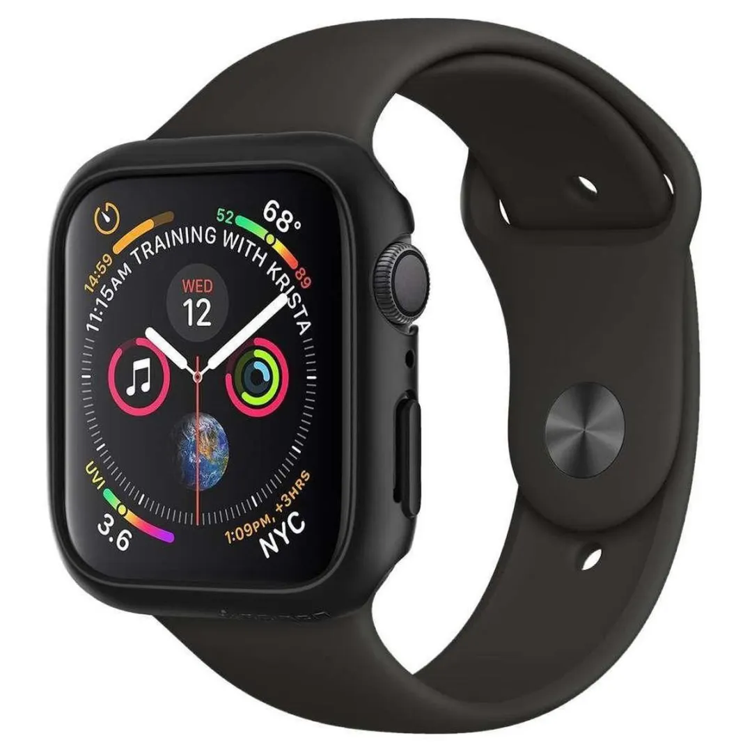Spigen Thin Fit Hoesje Apple Watch 44mm - Zwart