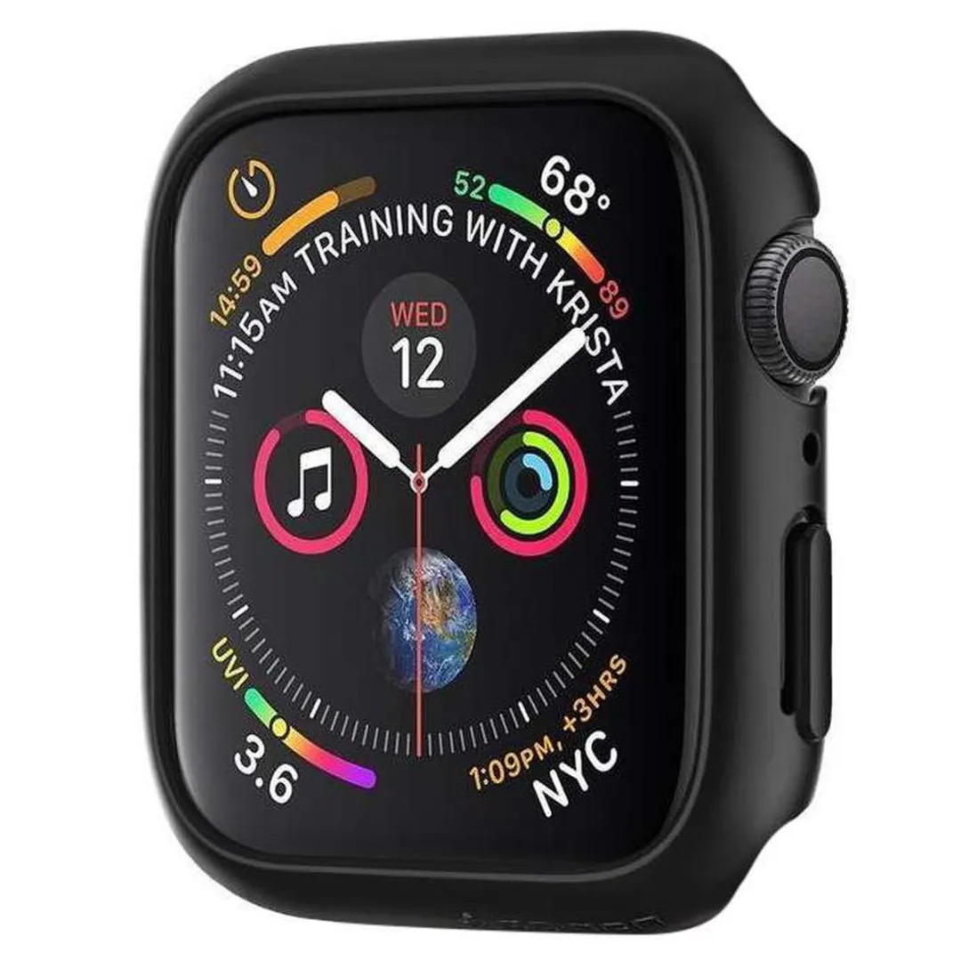 Spigen Thin Fit Hoesje Apple Watch 44mm - Zwart