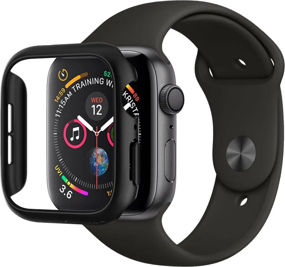 Spigen Thin Fit Hoesje Apple Watch 44mm - Zwart
