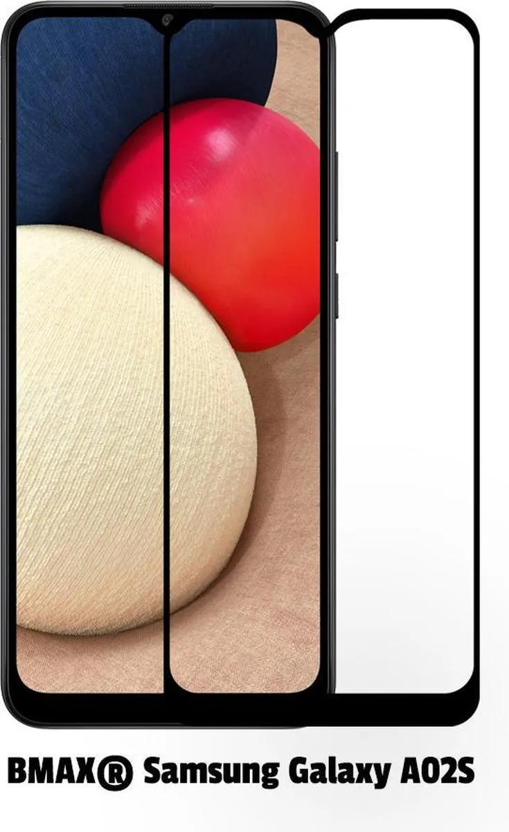 BMAX Samsung Galaxy A02s Glazen Screenprotector 2 Stuks - Zwart