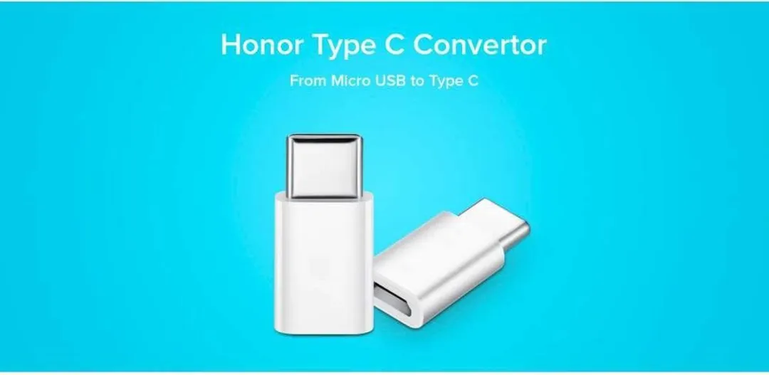 Honor MicroUSB naar USB-C Adapter - Zwart
