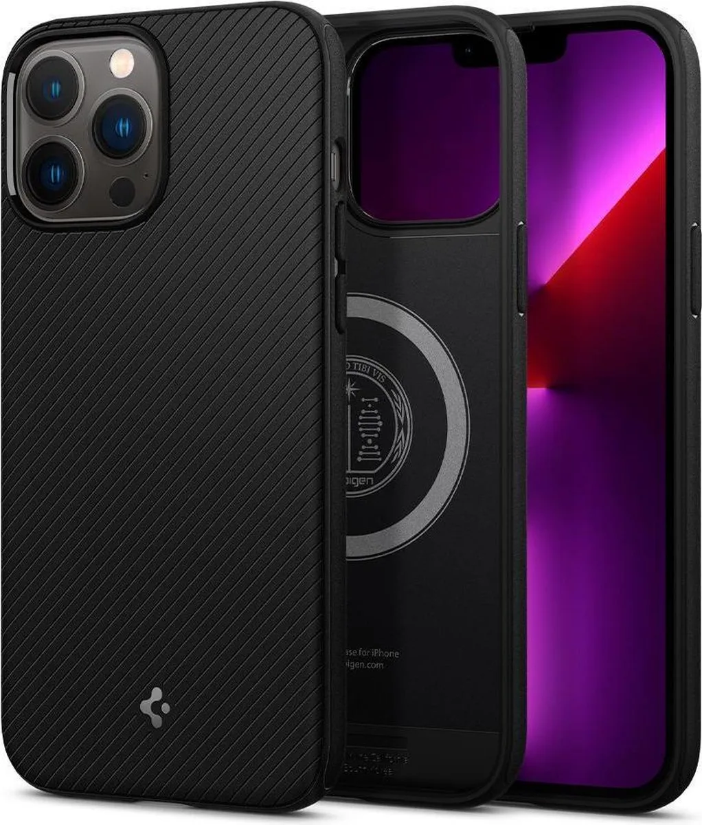 Spigen Armor Magneetring TPU Hoesje iPhone 13 Pro Max - Zwart - afbeelding 6 van 6