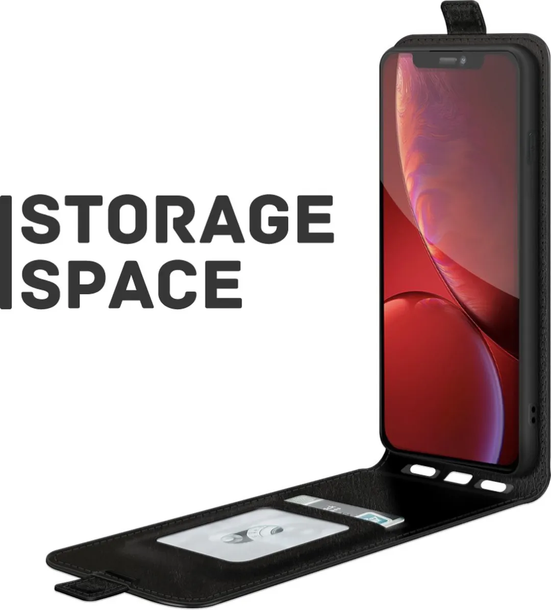 Just in Case Cazy iPhone 13 Pro Flip Case 9827790 - Zwart