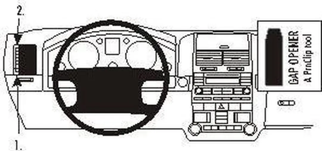 Brodit ProClip Houder Volkswagen Touareg 2003-2009 - Left Mount