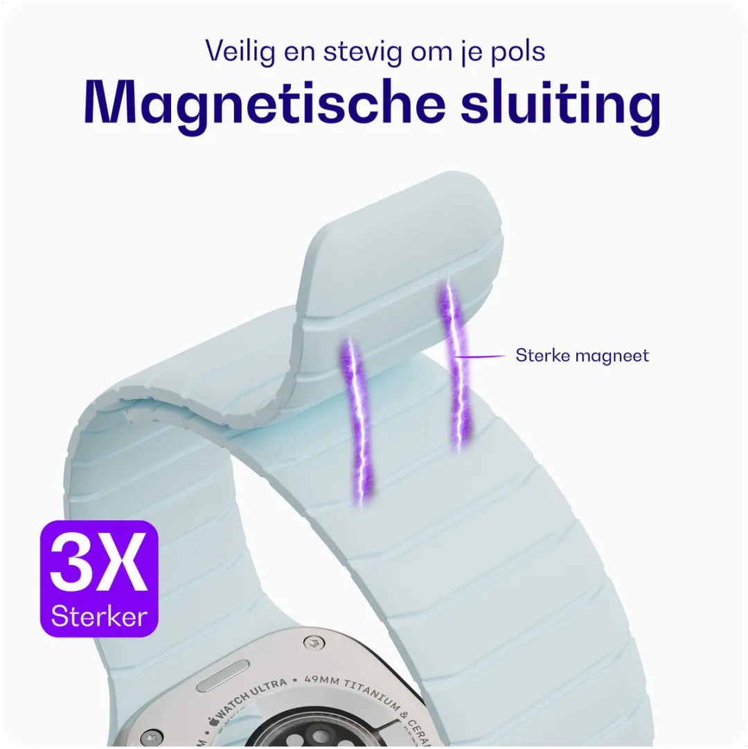 Buddi Fuse Magnetisch Bandje Apple Watch - Lichtblauw