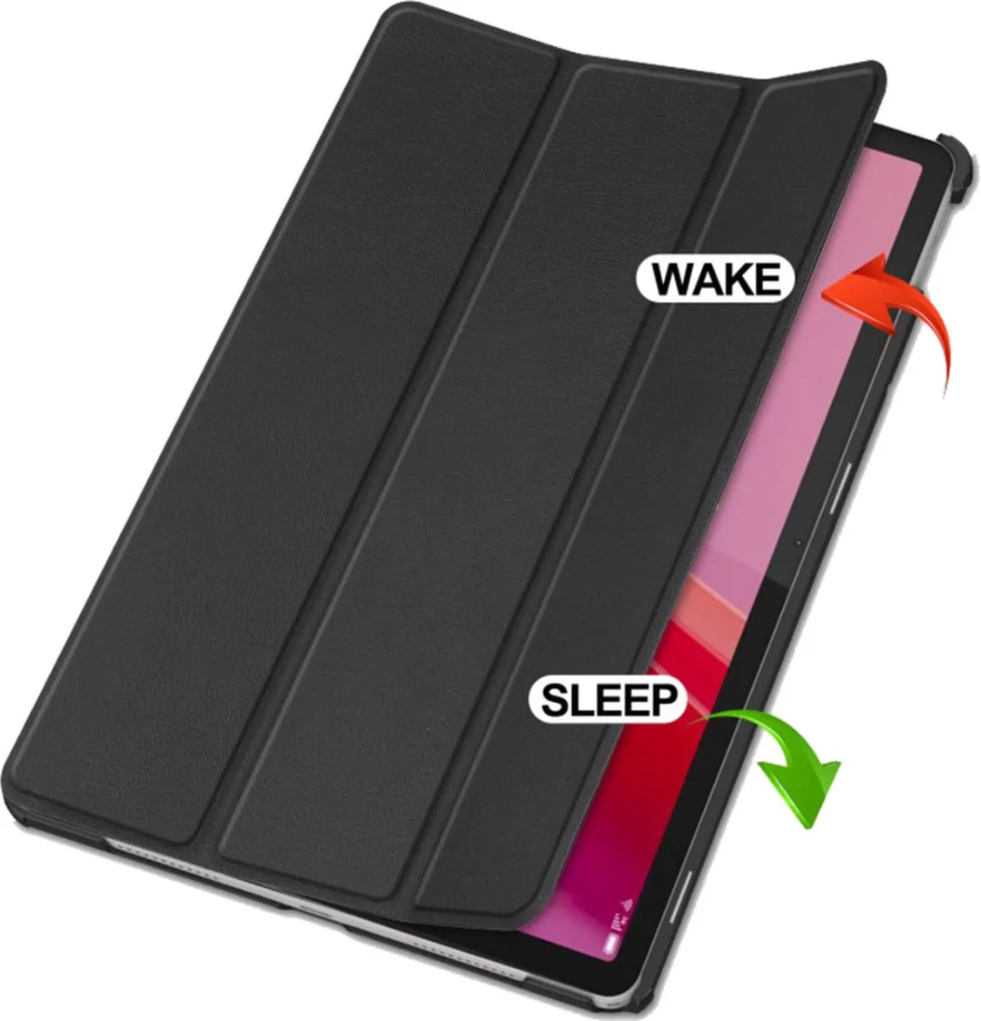 Just in Case Cazy TriFold Bookcase Hoes Lenovo Tab M11 - 11 Inch - Zwart - afbeelding 6 van 6