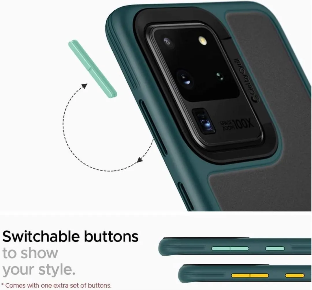Spigen Cyrill Color Brick ACS00915 Hoesje - Samsung Galaxy S20 Ultra - Groen - afbeelding 6 van 6