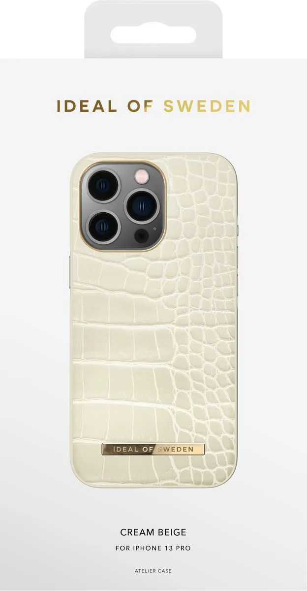 iDeal of Sweden Atelier Case iPhone 13 Pro Cream Beige Croco - IDACSS22-I2161P-395 - afbeelding 3 van 5
