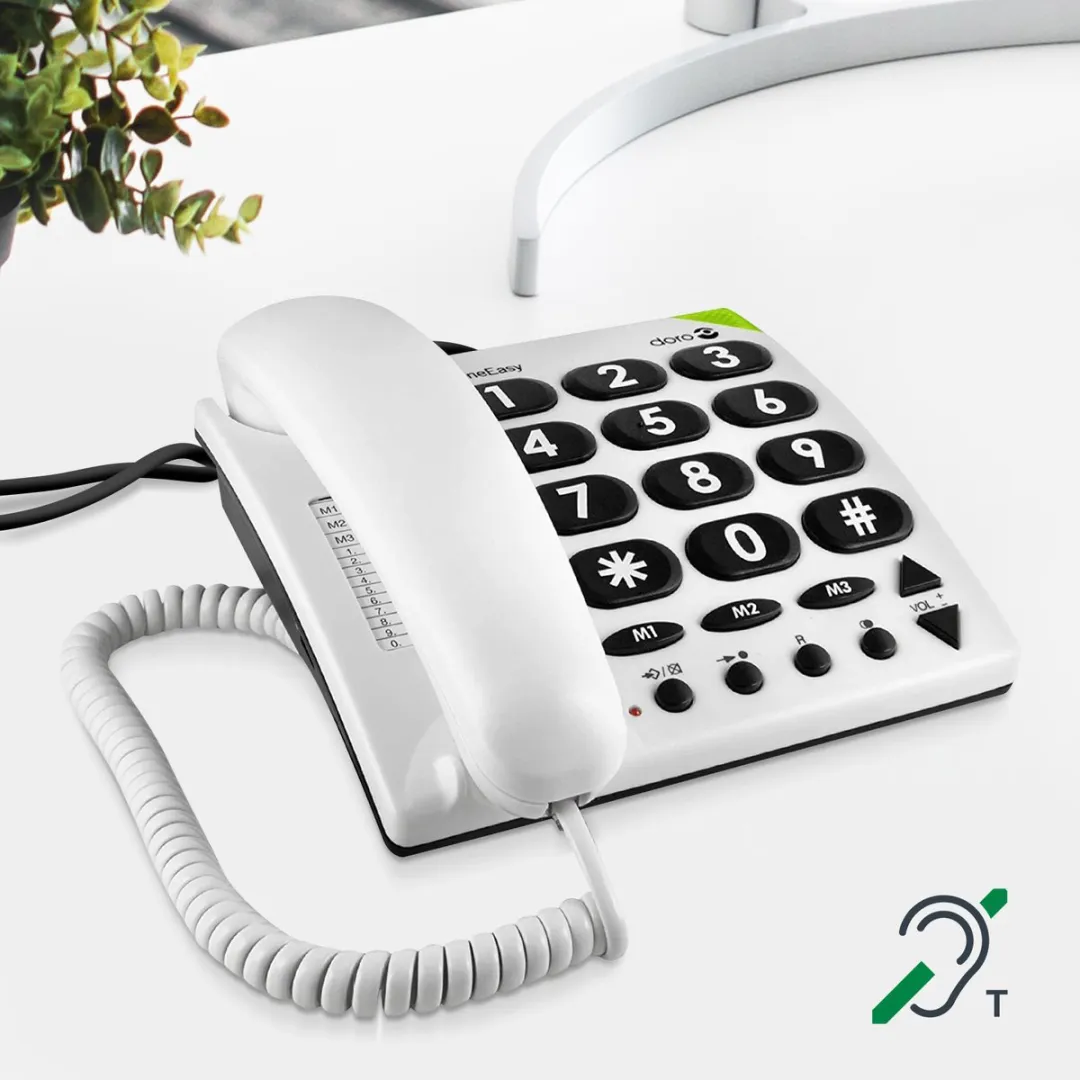 Doro PhoneEasy 311C DECT Telefoon - Wit - afbeelding 6 van 6