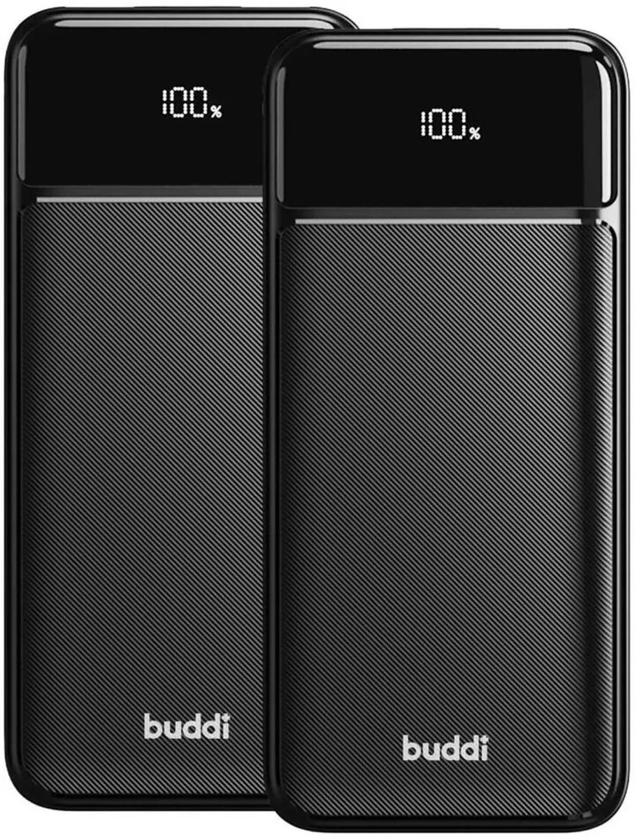 Buddi Boost Duo Pack 30.000mAh Powerbank - USB-A/USB-C - Zwart