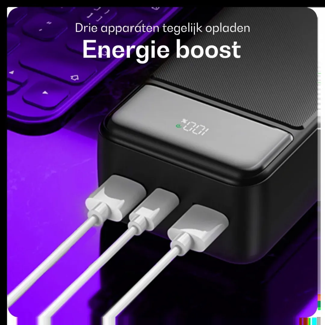 Buddi Boost Duo Pack 30.000mAh Powerbank - USB-A/USB-C - Zwart