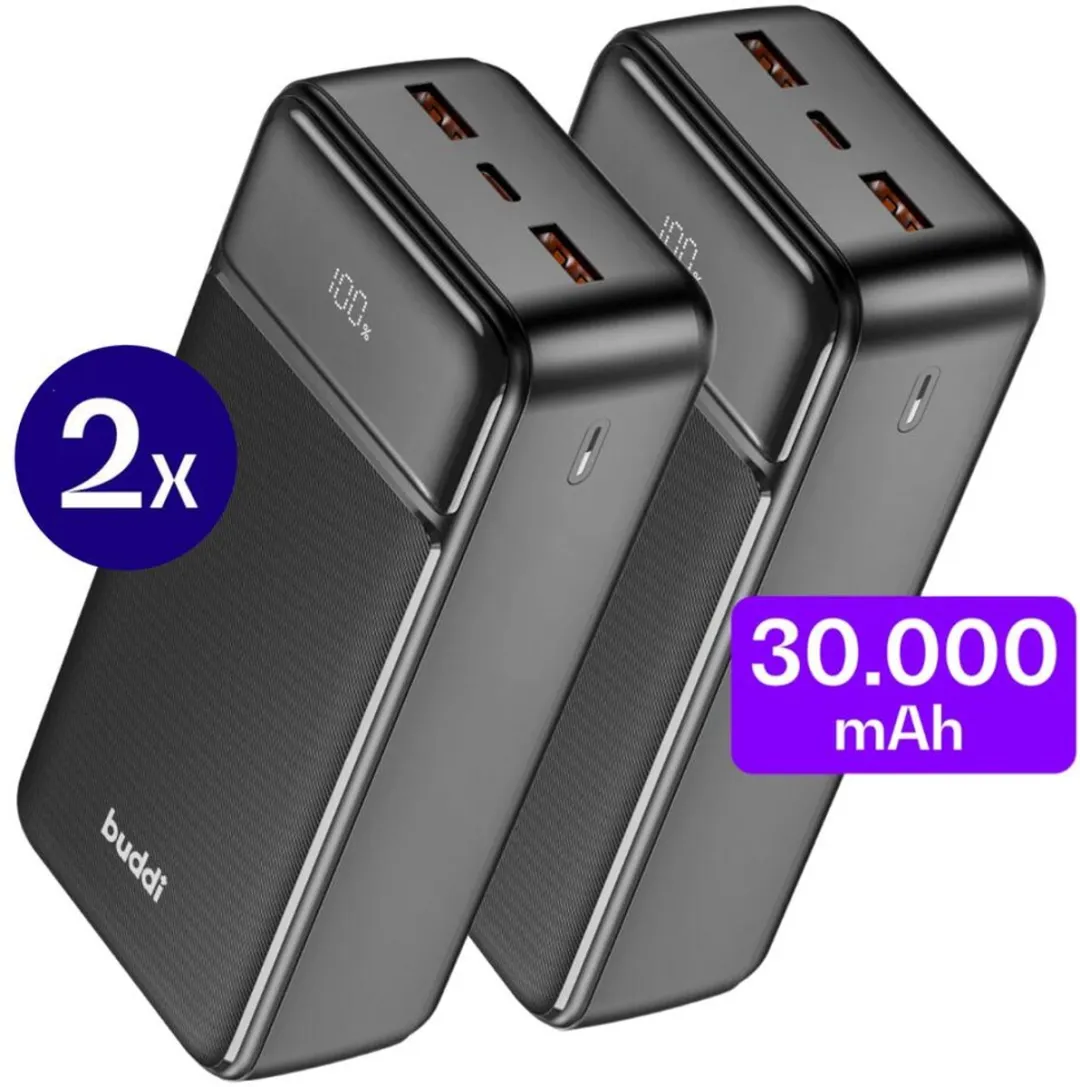 Buddi Boost Duo Pack 30.000mAh Powerbank
