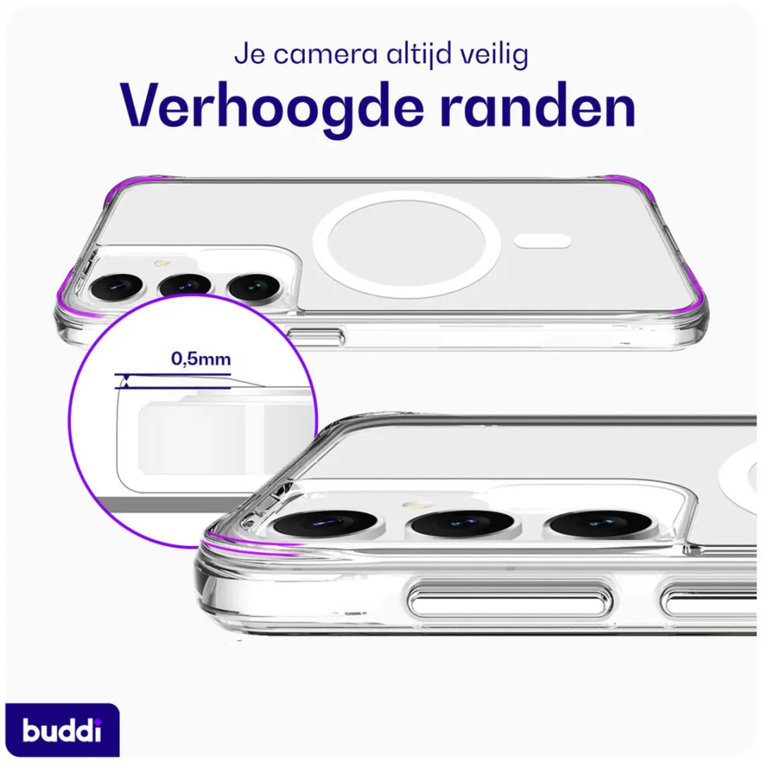 Buddi Core Hoesje Samsung Galaxy S25/S24 - MagSafe - Transparant