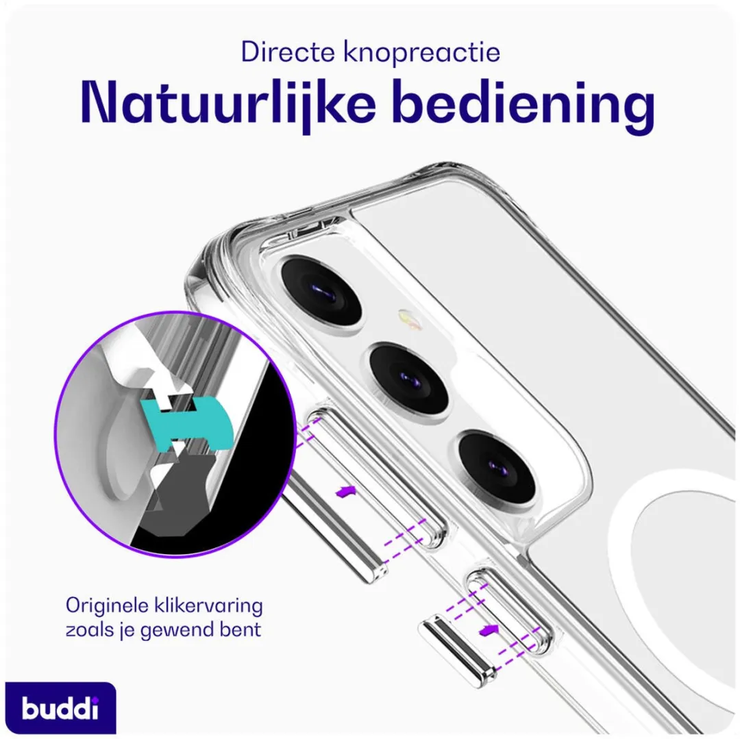 Buddi Core Hoesje Samsung Galaxy S25/S24 - MagSafe - Transparant