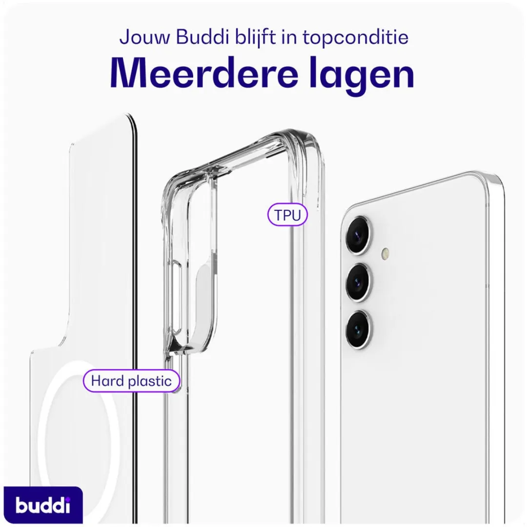Buddi Core Hoesje Samsung Galaxy S25/S24 - MagSafe - Transparant - afbeelding 6 van 6