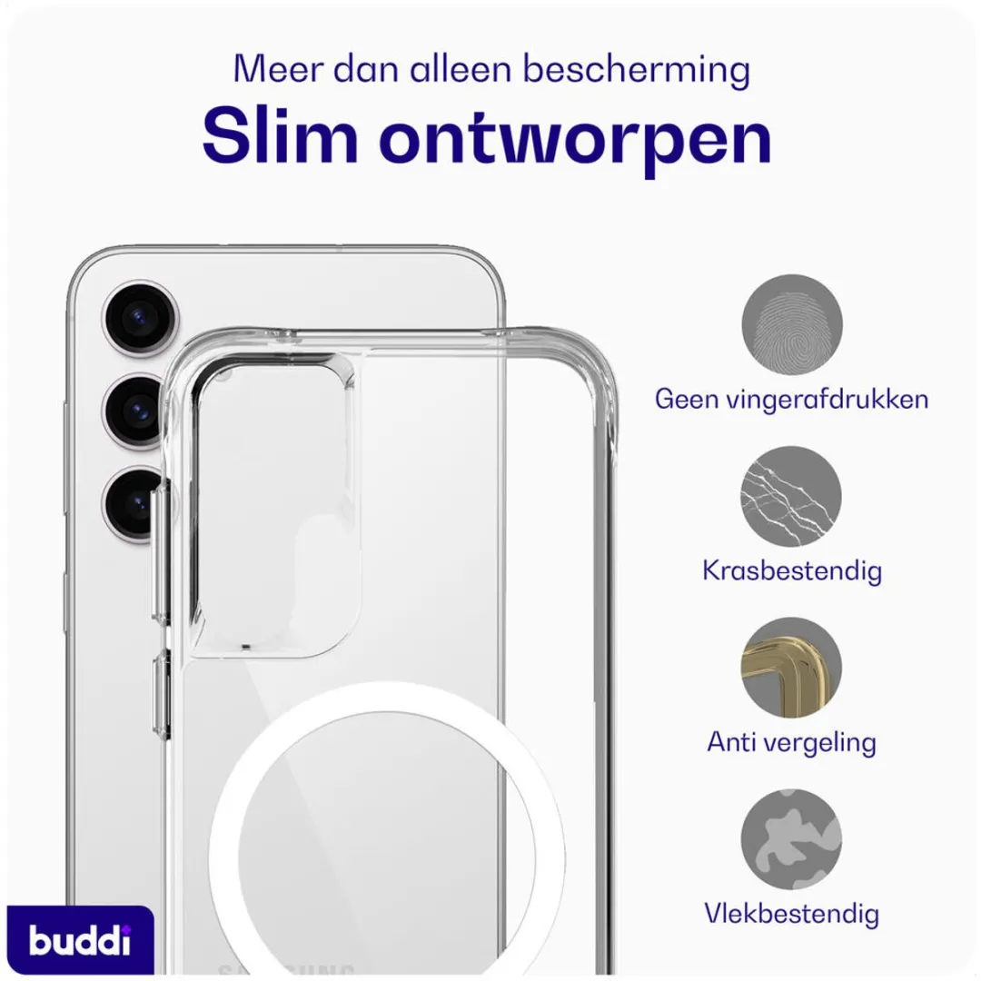 Buddi Core Hoesje Samsung Galaxy S25/S24 - MagSafe - Transparant