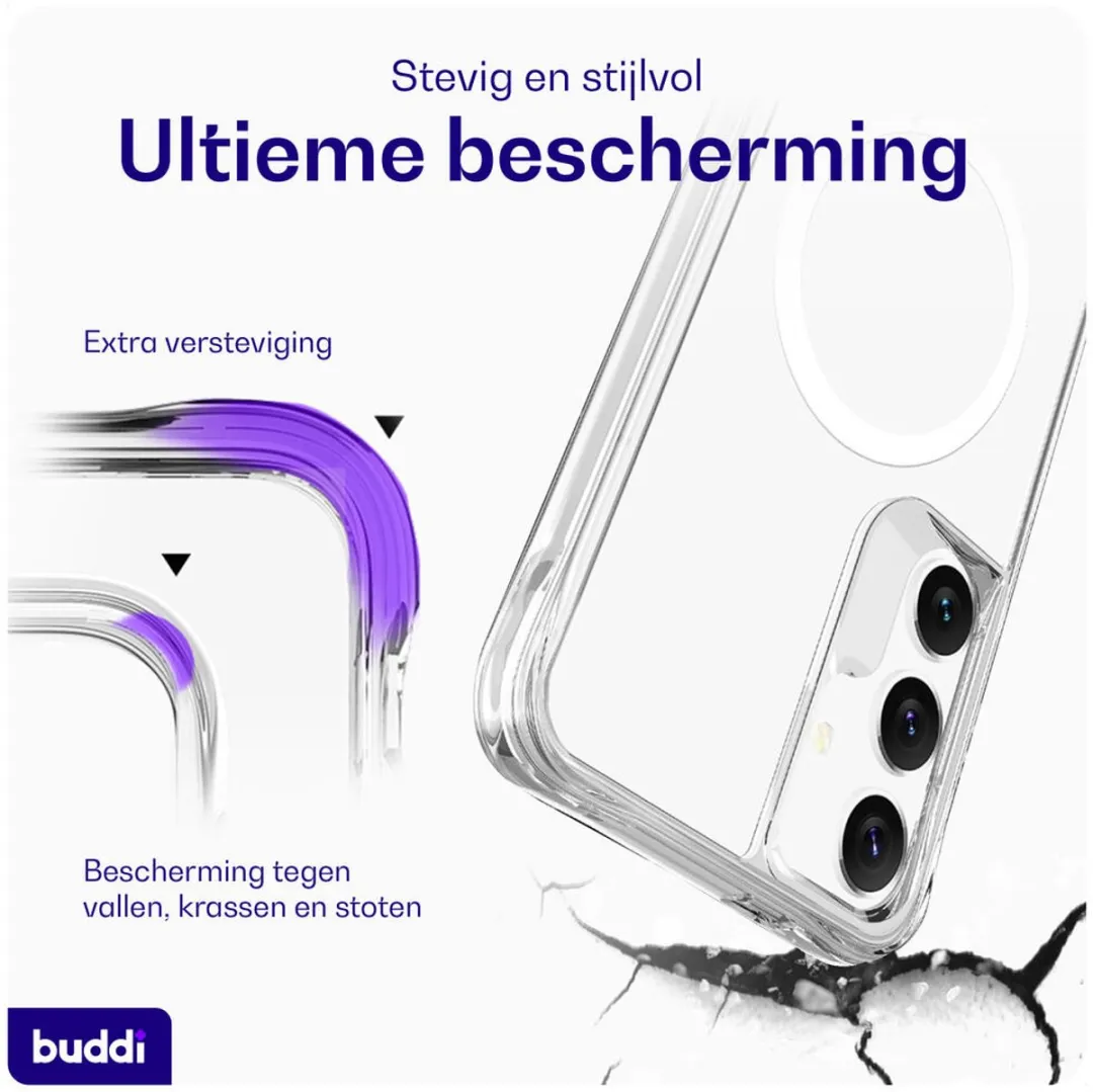 Buddi Core Hoesje Samsung Galaxy S25/S24 - MagSafe - Transparant