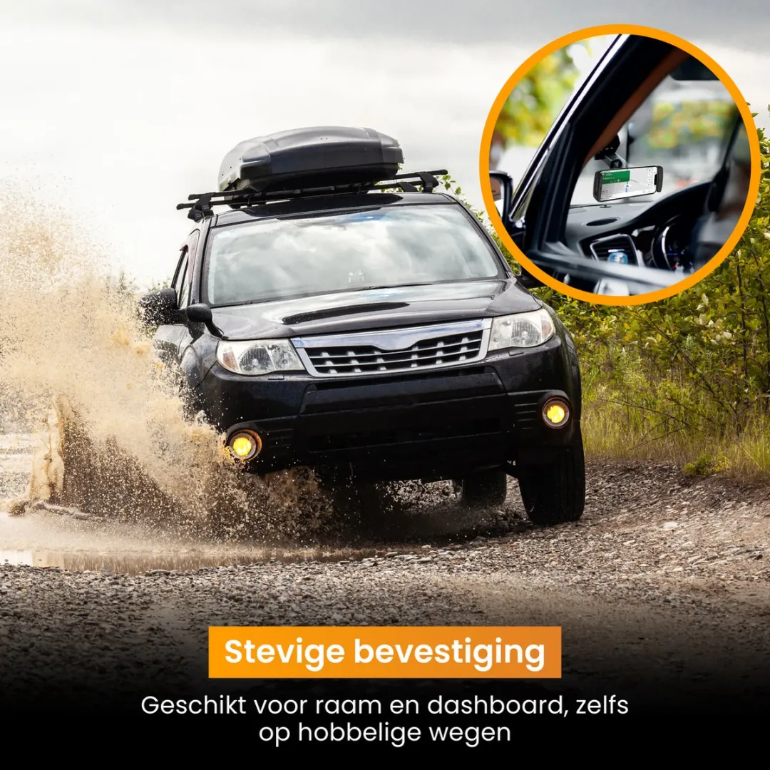 R2B Tablethouder Auto Zuignap Ede - 13 Inch - Zwart