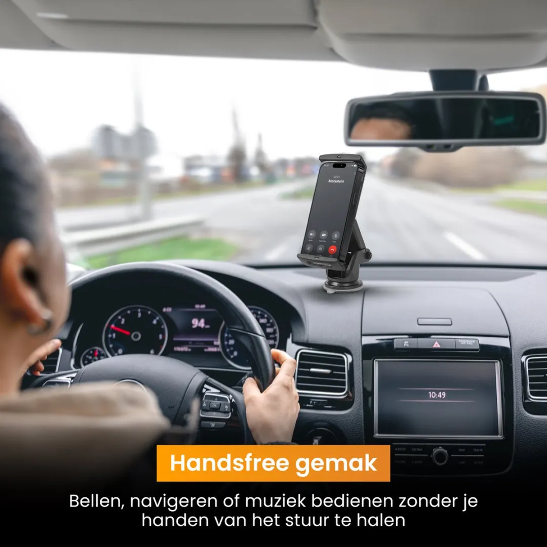 R2B Tablethouder Auto Zuignap Ede - 13 Inch - Zwart