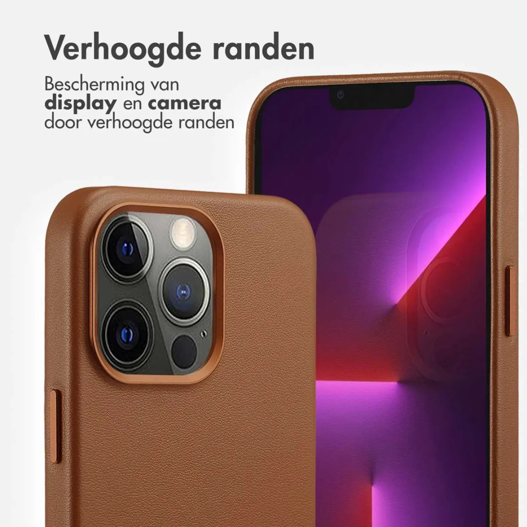 Accezz Hoesje iPhone 13 Pro MagSafe - Sienna Brown - 2 Pasjes