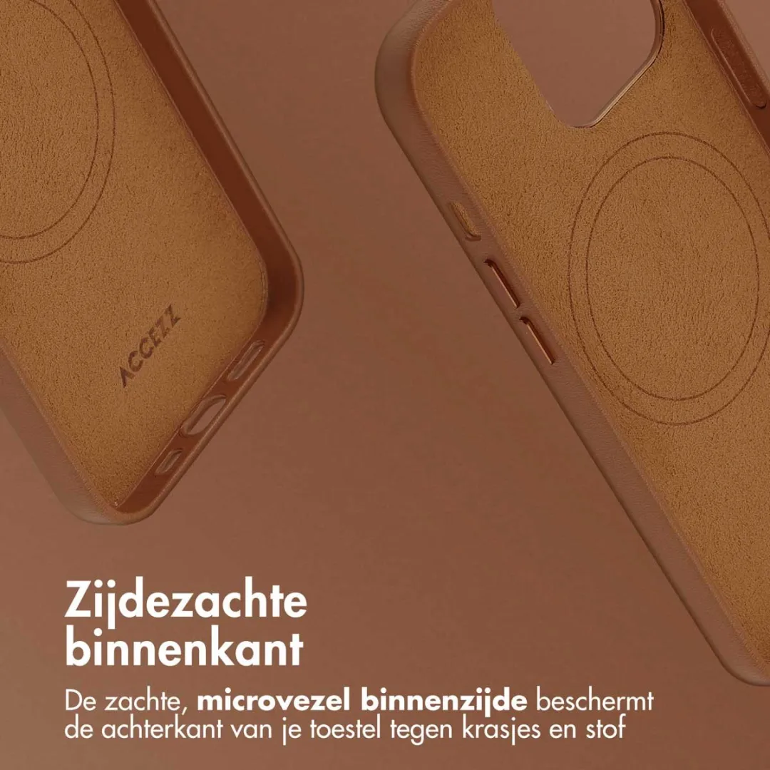 Accezz Hoesje iPhone 13 Pro MagSafe - Sienna Brown - 2 Pasjes