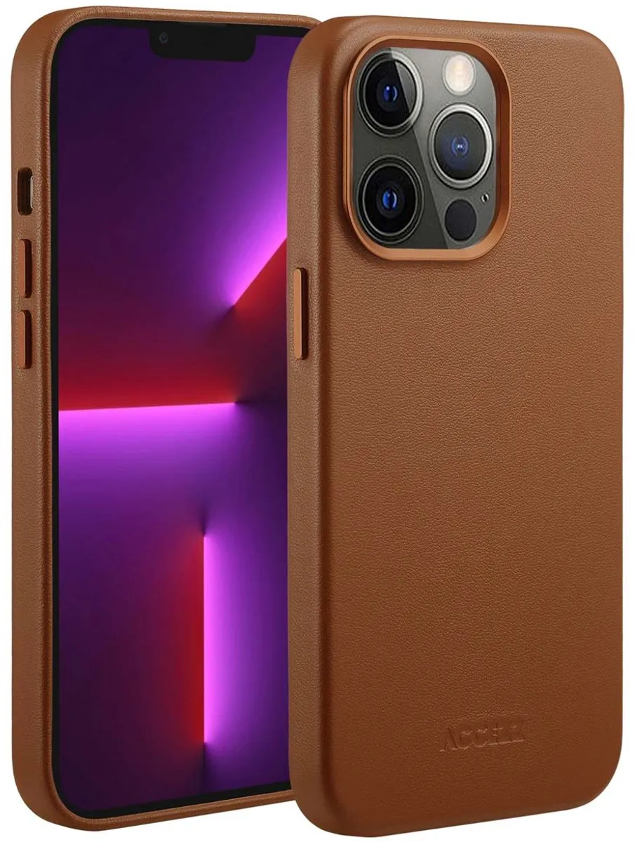 Accezz Hoesje iPhone 13 Pro MagSafe - Sienna Brown - 2 Pasjes