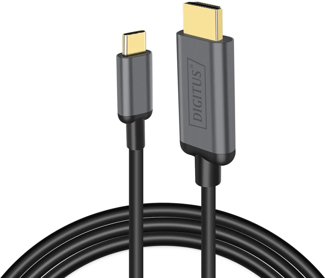 Digitus DA-70821 USB-C naar USB-A Adapterkabel - Grijs/Zwart