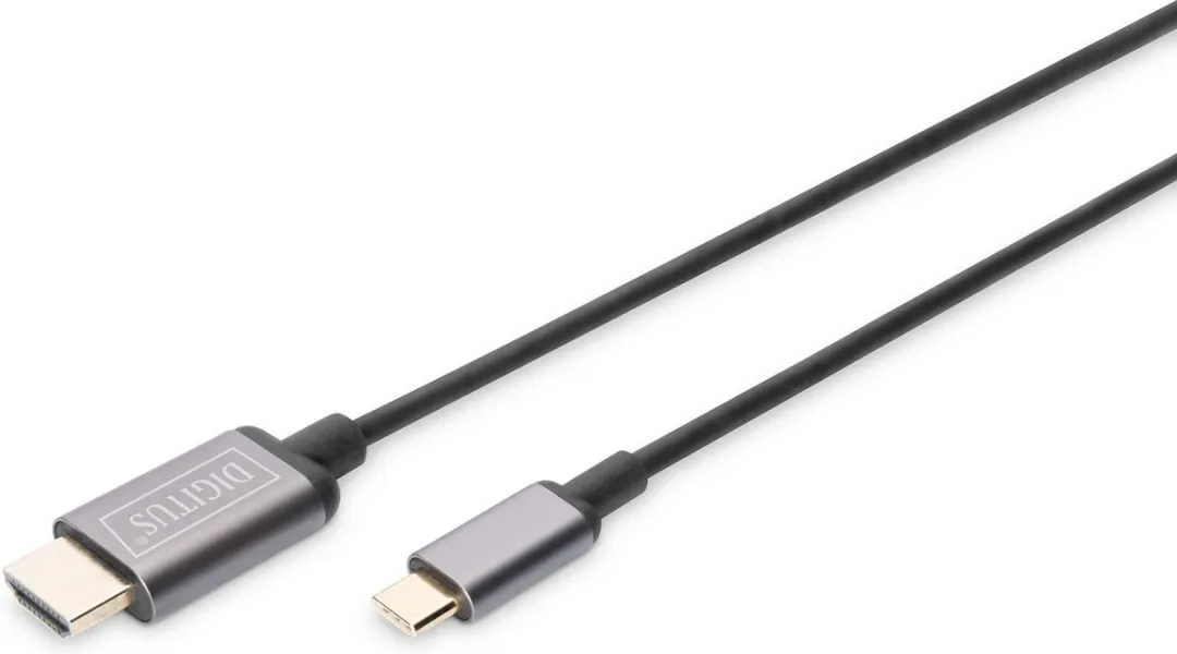 Digitus DA-70821 USB-C naar USB-A Adapterkabel - Grijs/Zwart