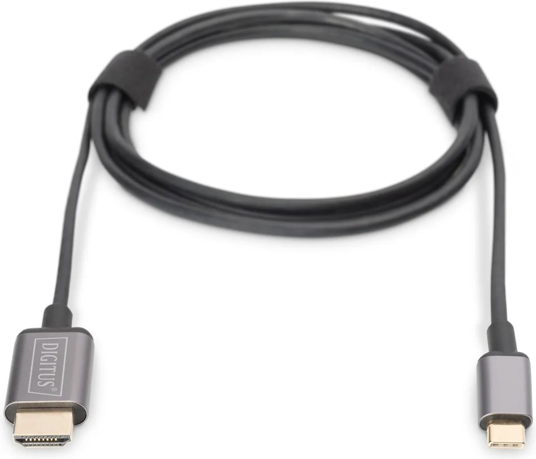 Digitus DA-70821 USB-C naar USB-A Adapterkabel - Grijs/Zwart