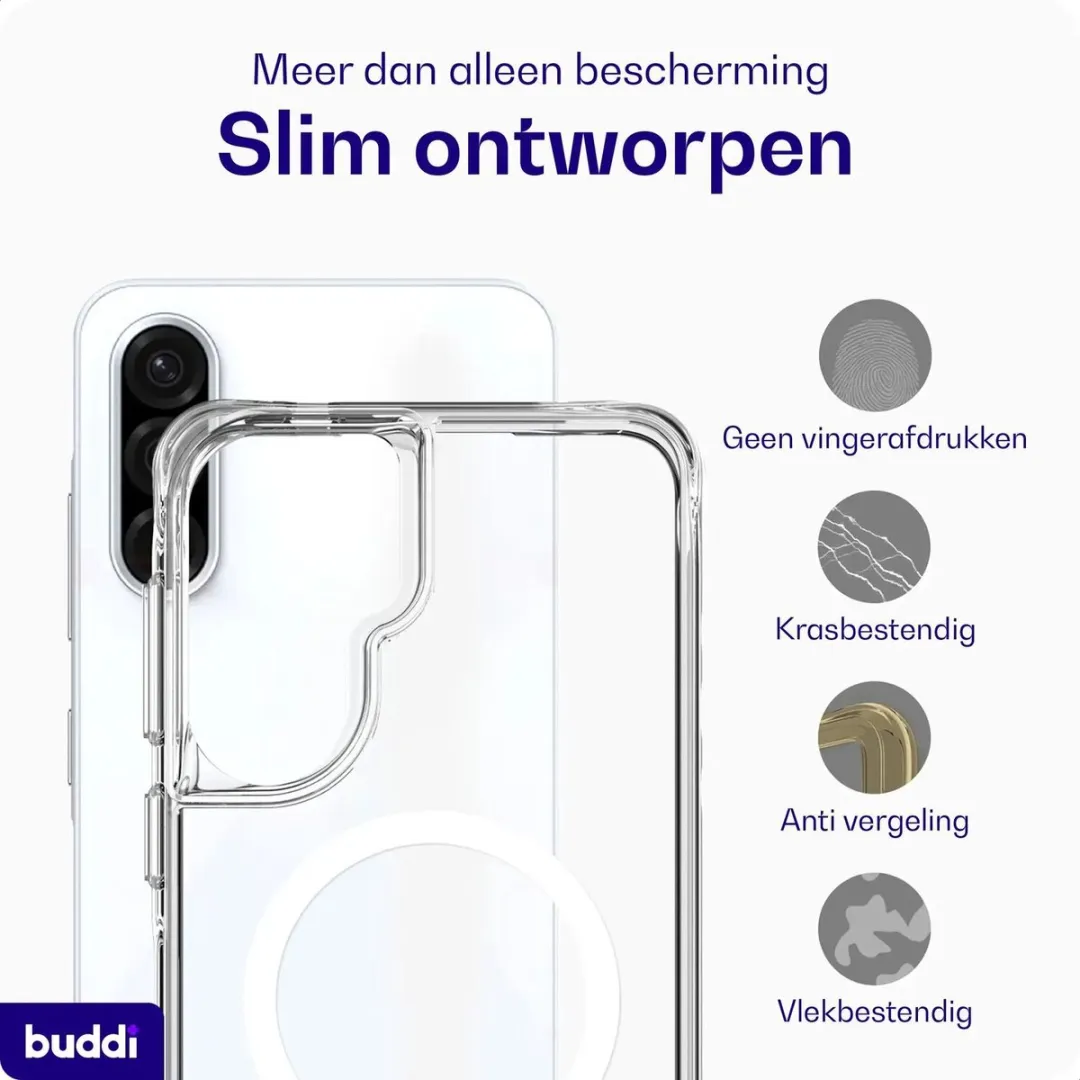Buddi Core Hoesje Samsung Galaxy A37 - MagSafe - Transparant