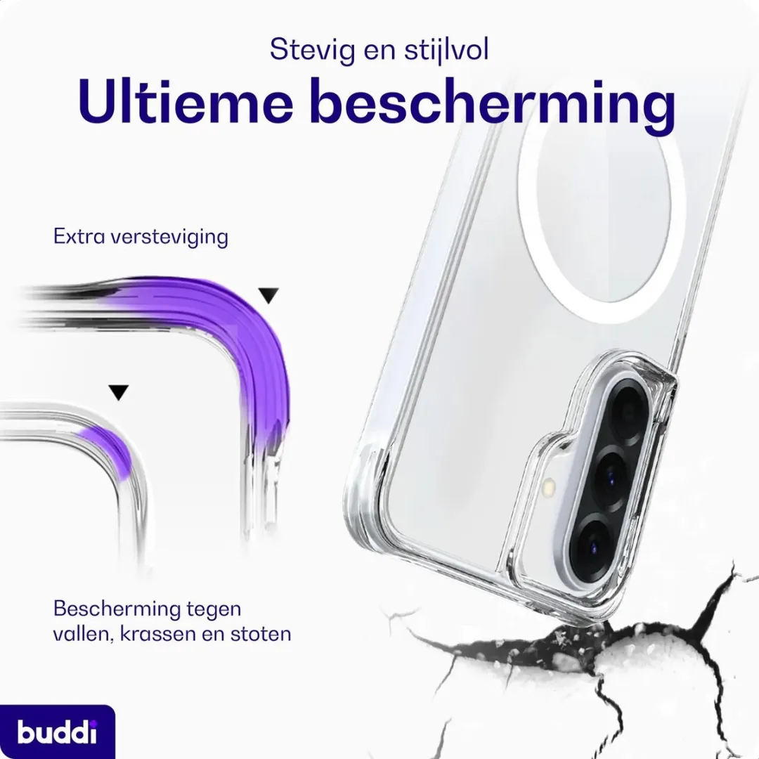 Buddi Core Hoesje Samsung Galaxy A37 - MagSafe - Transparant