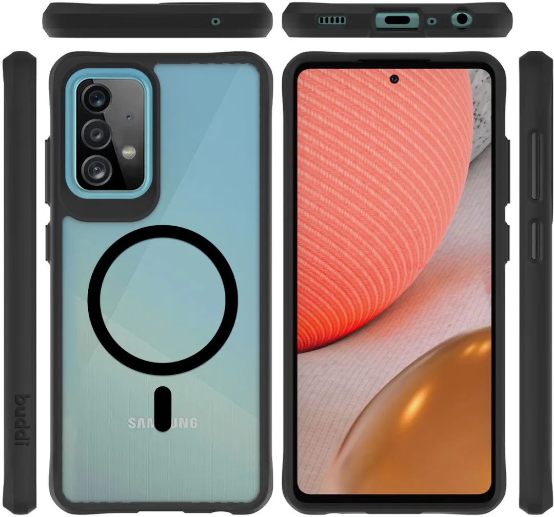 Buddi Hybrid Hoesje Samsung Galaxy A52/A52s - MagSafe - Matte Zwart