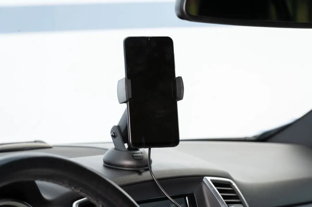 Dunlop Auto Telefoonhouder met Qi Oplader - Zwart