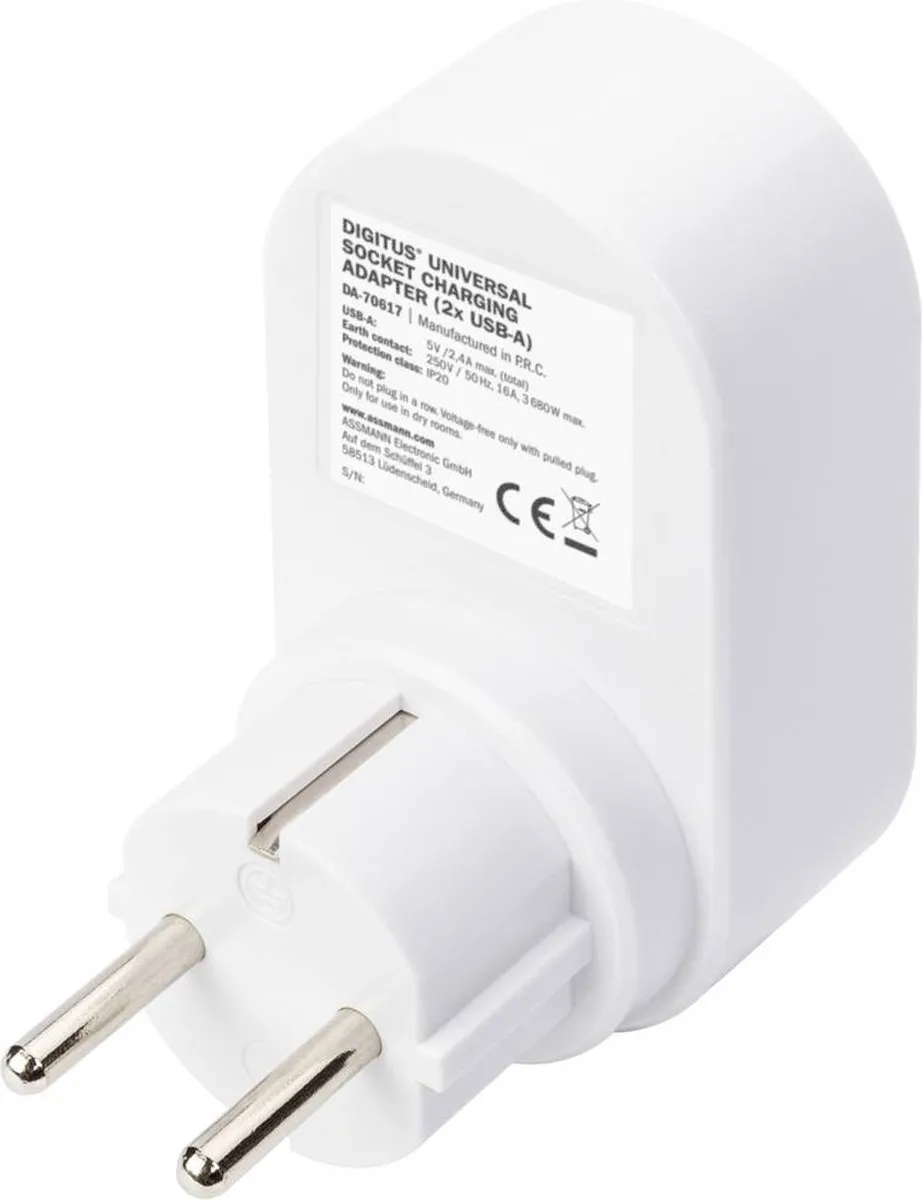 Digitus DA-70617 USB-A Adapter - Grijs