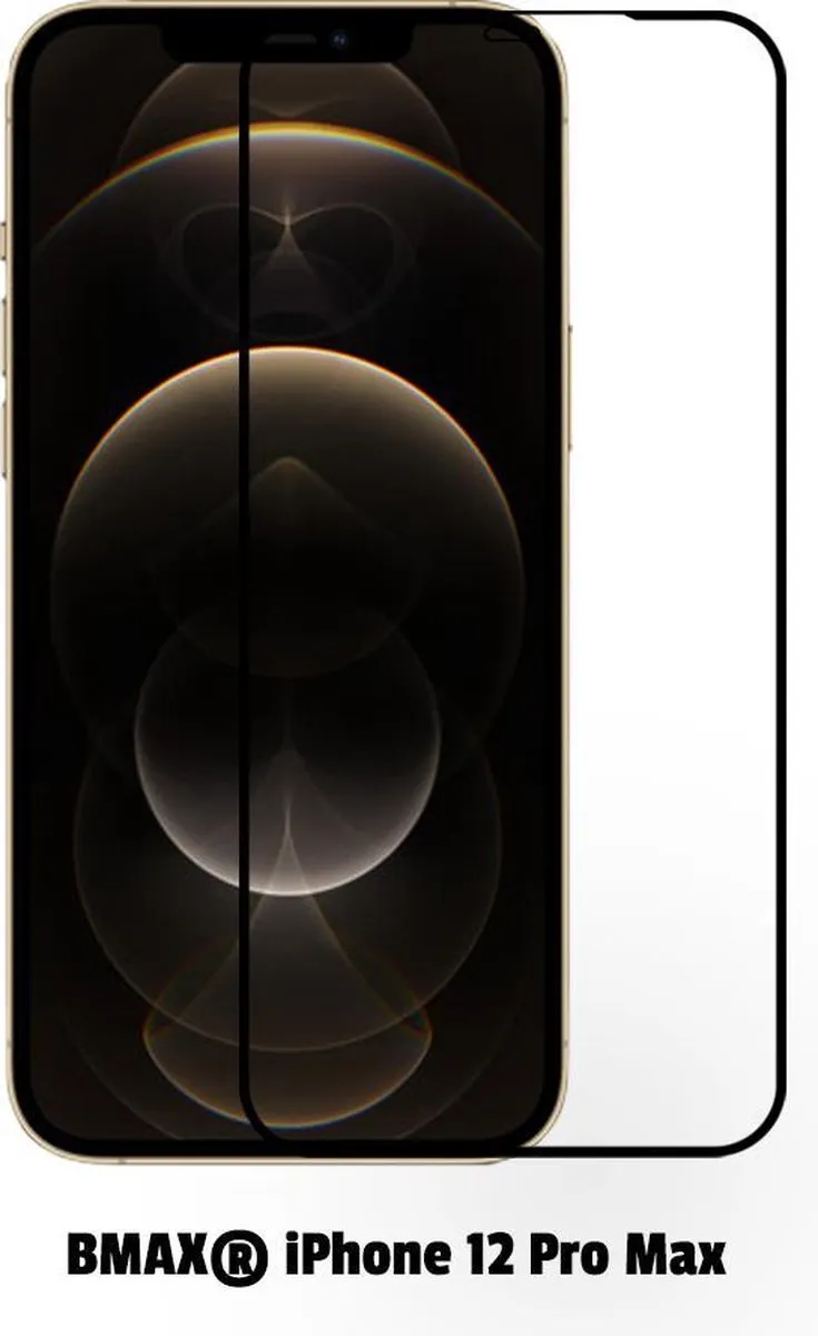 BMAX iPhone 12 Pro Max Screenprotector 2 Stuks - Zwart