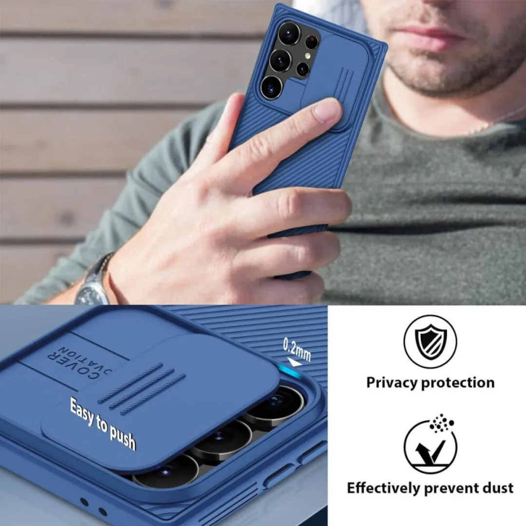 Nillkin CamShield Hoesje S24 Ultra - Blauw - 6902048274280