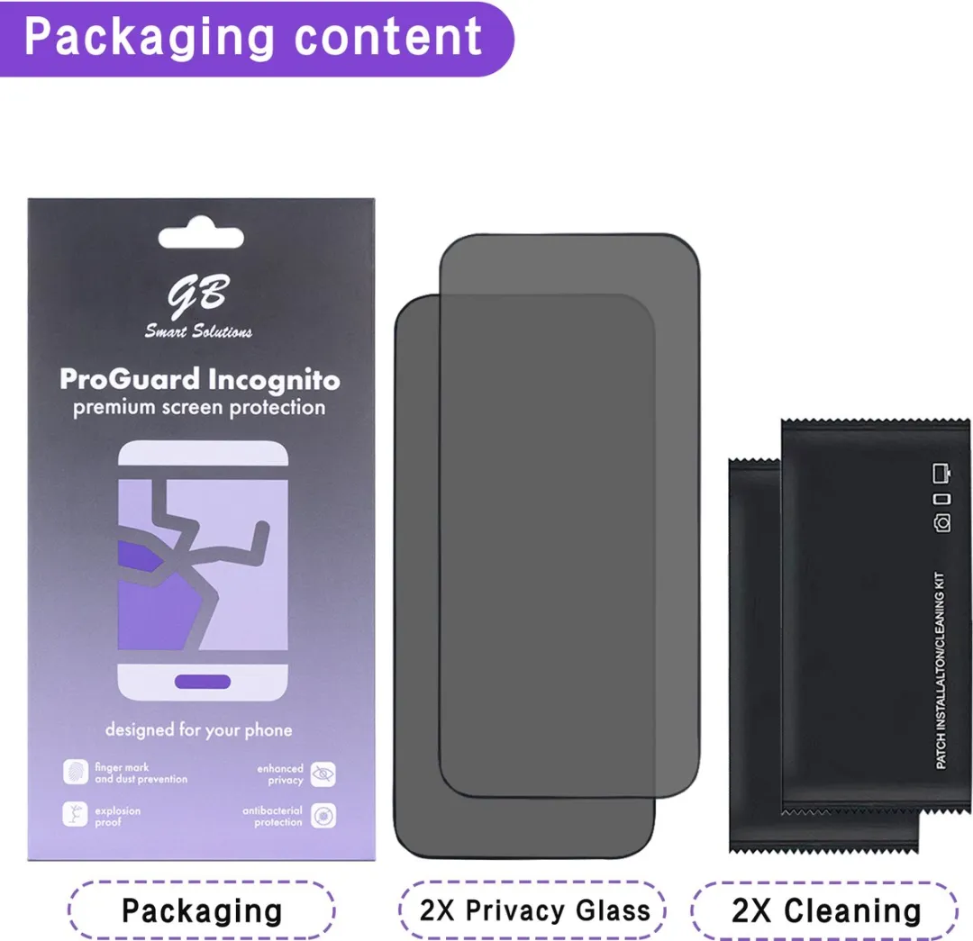 GB ProGuard Incognito Privacy Screenprotector iPhone Air - 2 Stuks