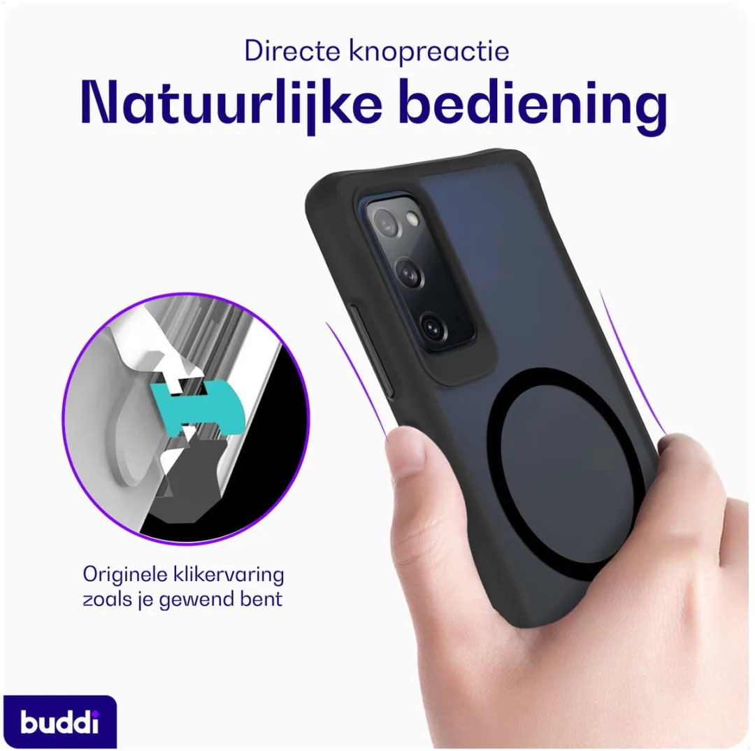 Buddi Hybrid Hoesje Samsung Galaxy S20 FE - MagSafe - Matte Zwart