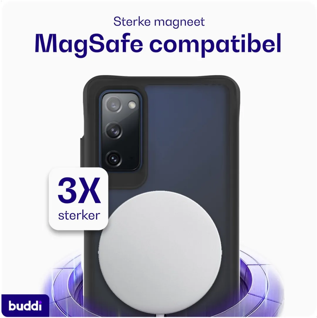 Buddi Hybrid Hoesje Samsung Galaxy S20 FE - MagSafe - Matte Zwart
