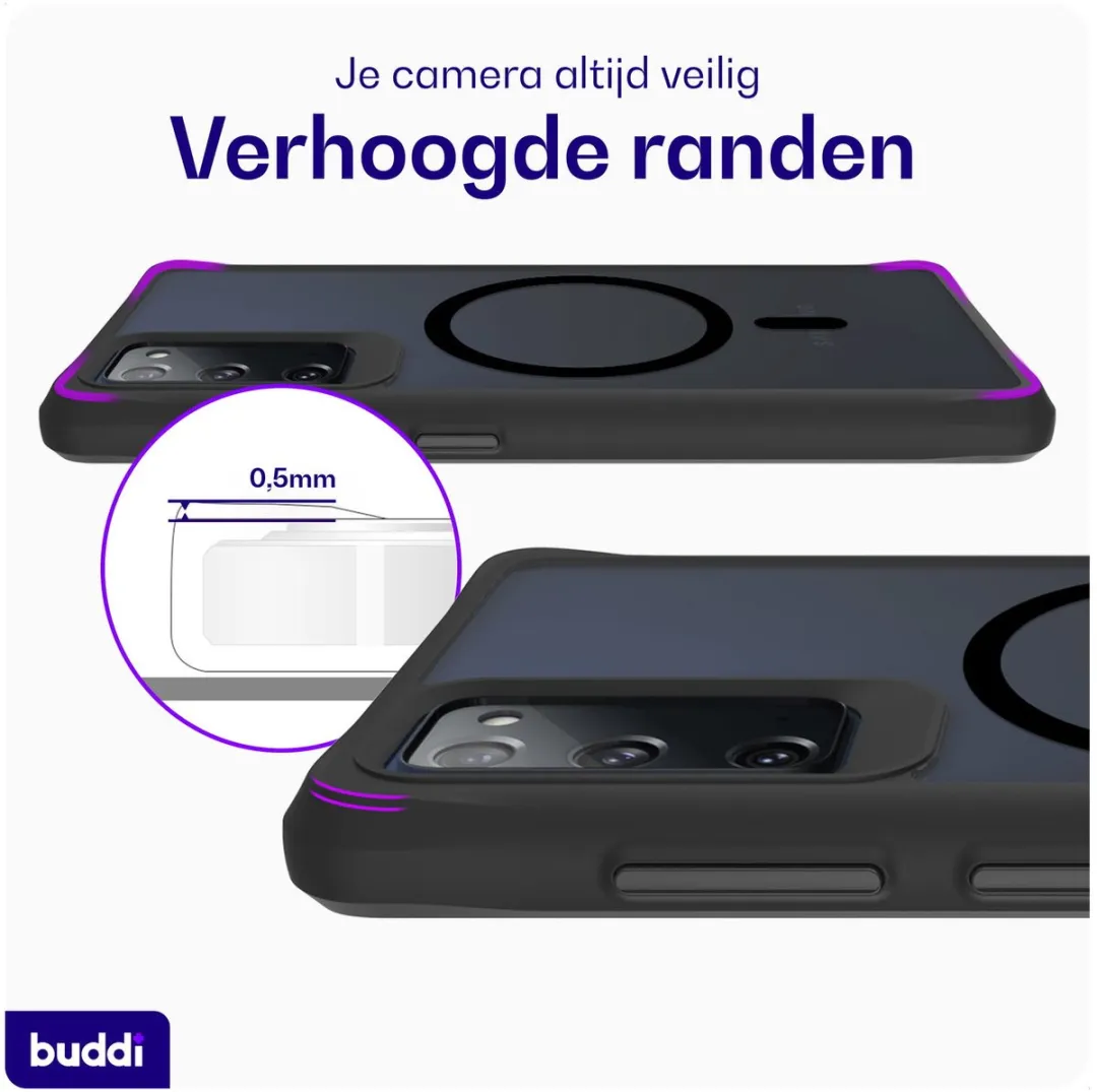 Buddi Hybrid Hoesje Samsung Galaxy S20 FE - MagSafe - Matte Zwart - afbeelding 6 van 6